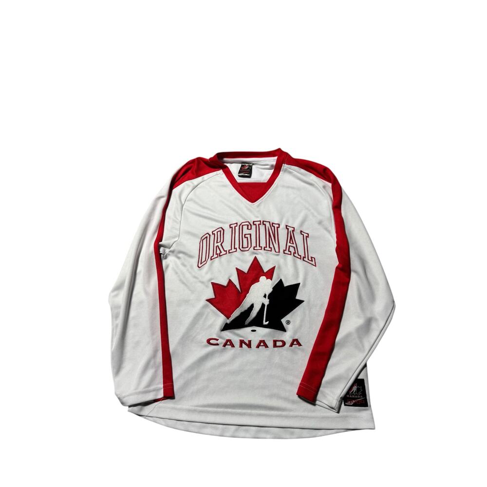 VTG Sogo Team Canada Ice Hockey Jersey Men's L White Red Original Embroidered - Picture 2 of 14